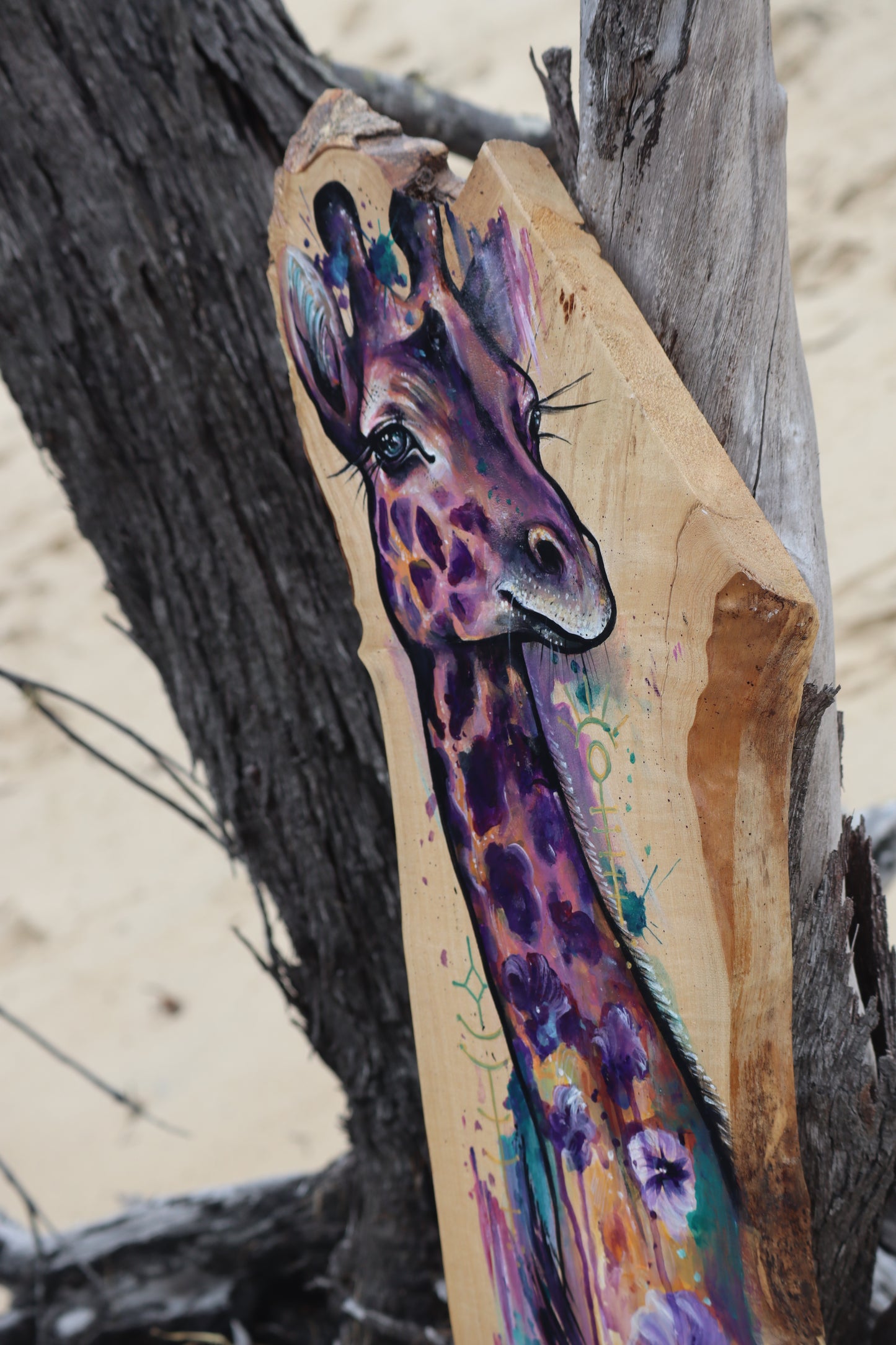 Giraffe Guide on timber